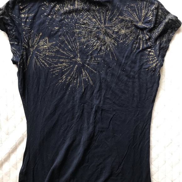 TED BAKER Amranth Stardust Fitted Tee Top 2 US 4-6 - Picture 2 of 8